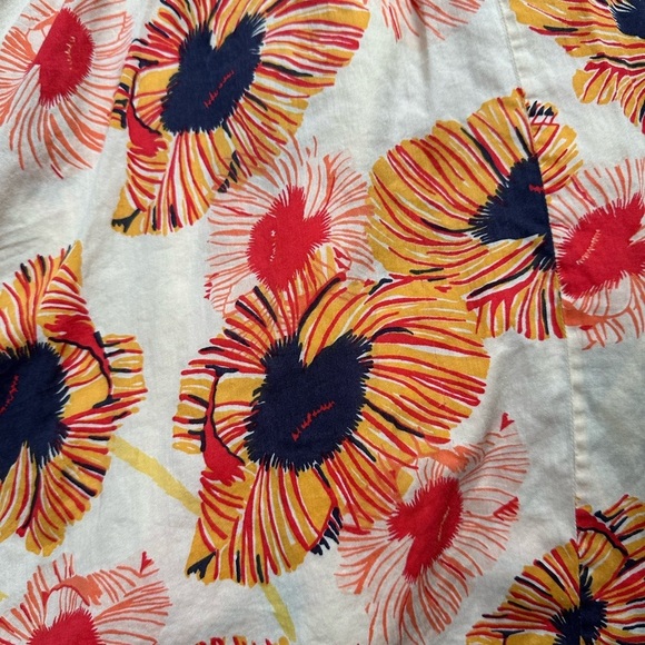 100% Cotton Floral Sundress with Spaghetti Straps Size 10 - Picture 11 of 13